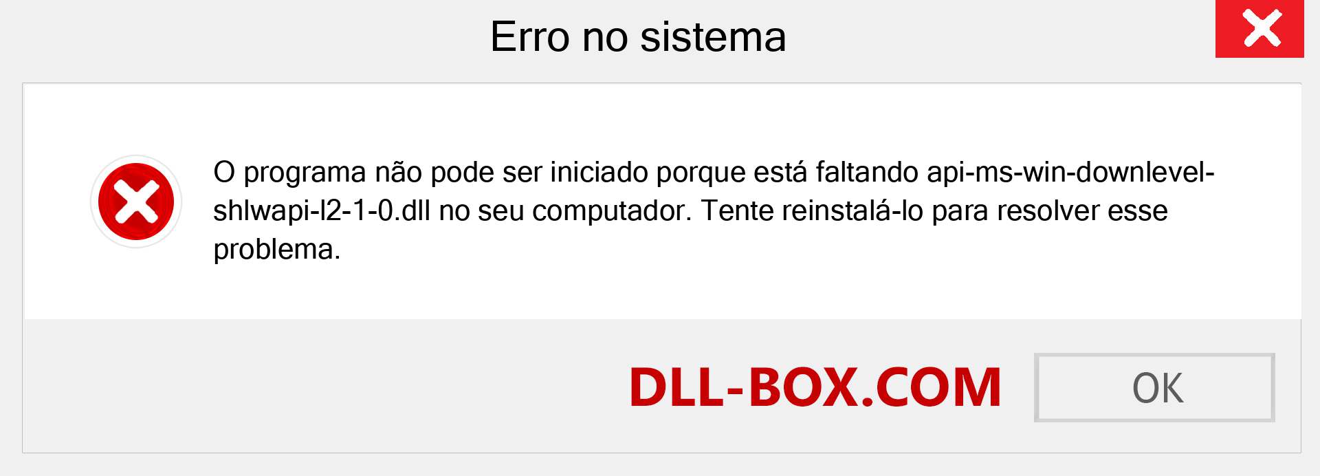 Arquivo api-ms-win-downlevel-shlwapi-l2-1-0.dll ausente ?. Download para Windows 7, 8, 10 - Correção de erro ausente api-ms-win-downlevel-shlwapi-l2-1-0 dll no Windows, fotos, imagens